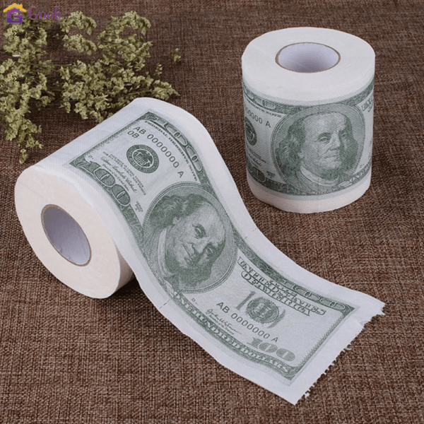 Funny One Hundred Dollar Bill Toilet Roll